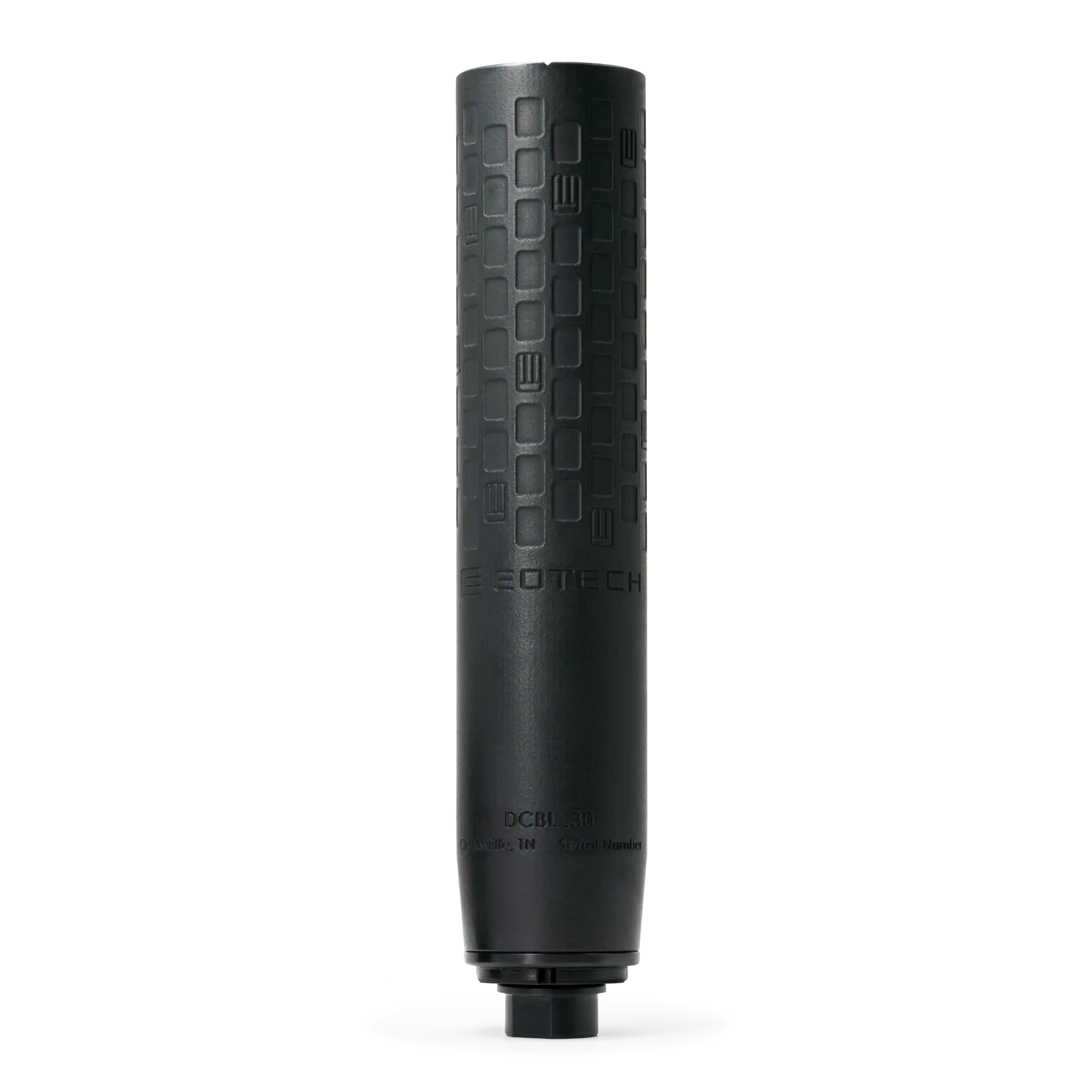 Black DCBL EOTECH Suppressors with geometric pattern on a white background.