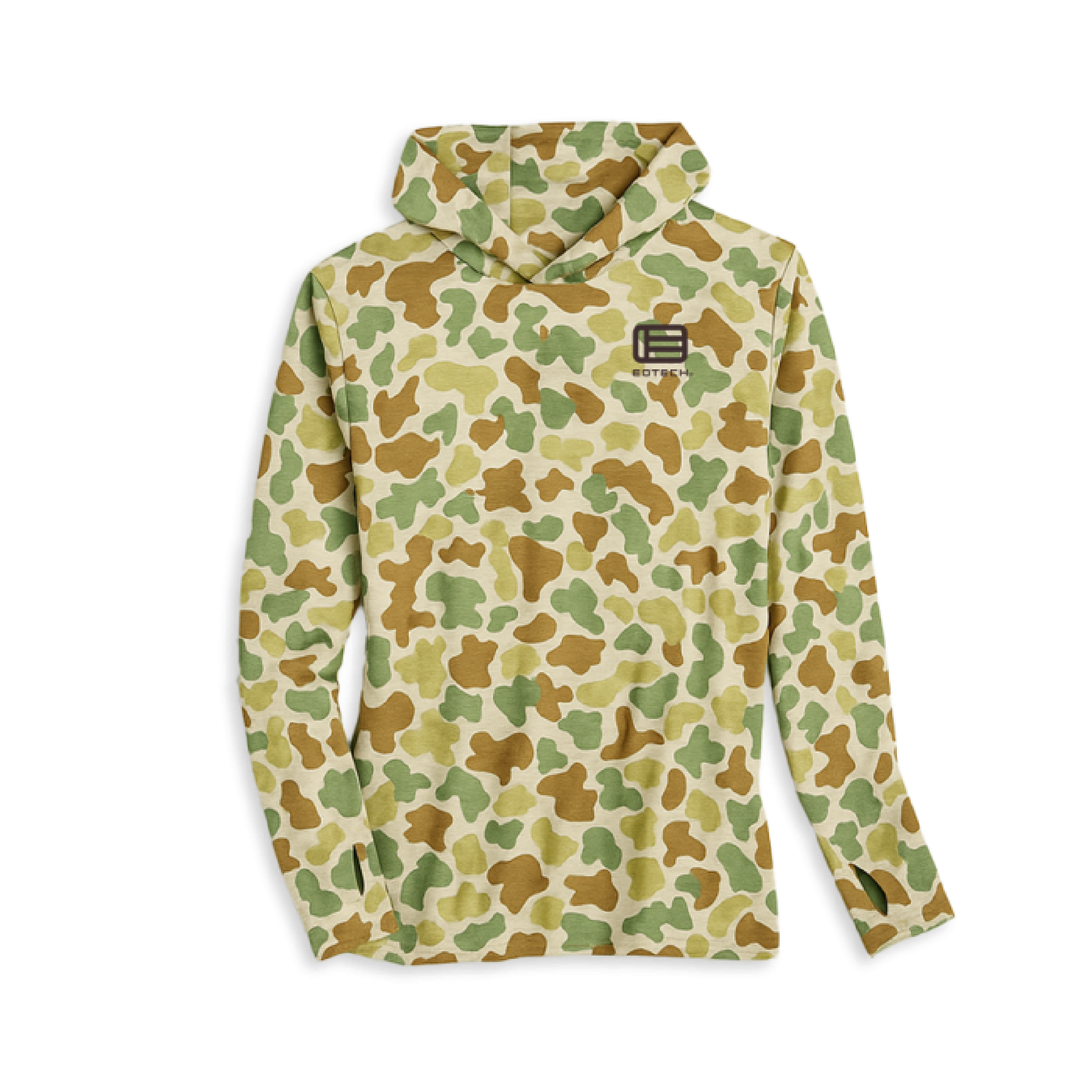 duck camo Freefly hoodie with a EOTECH logo on a white background#color_duck-camo