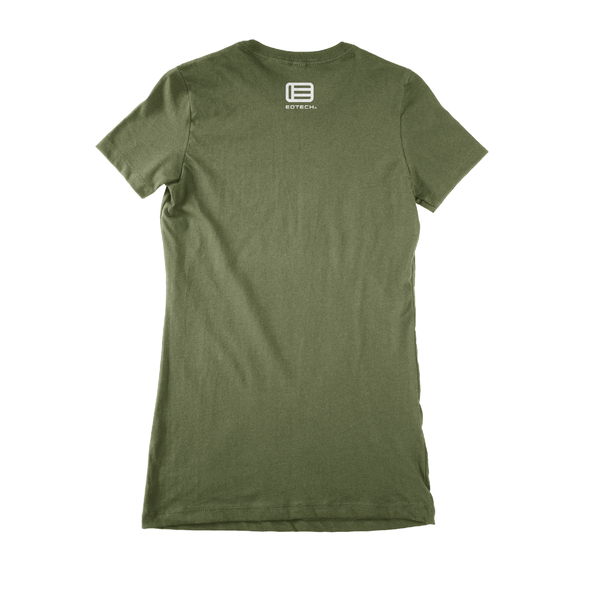 Green t-shirt with a eotech logo on a white background