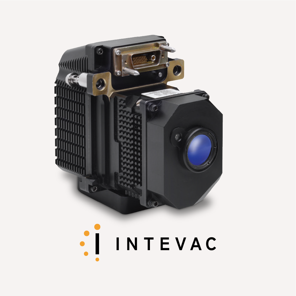Technical device with INTEVAC logo on a white background