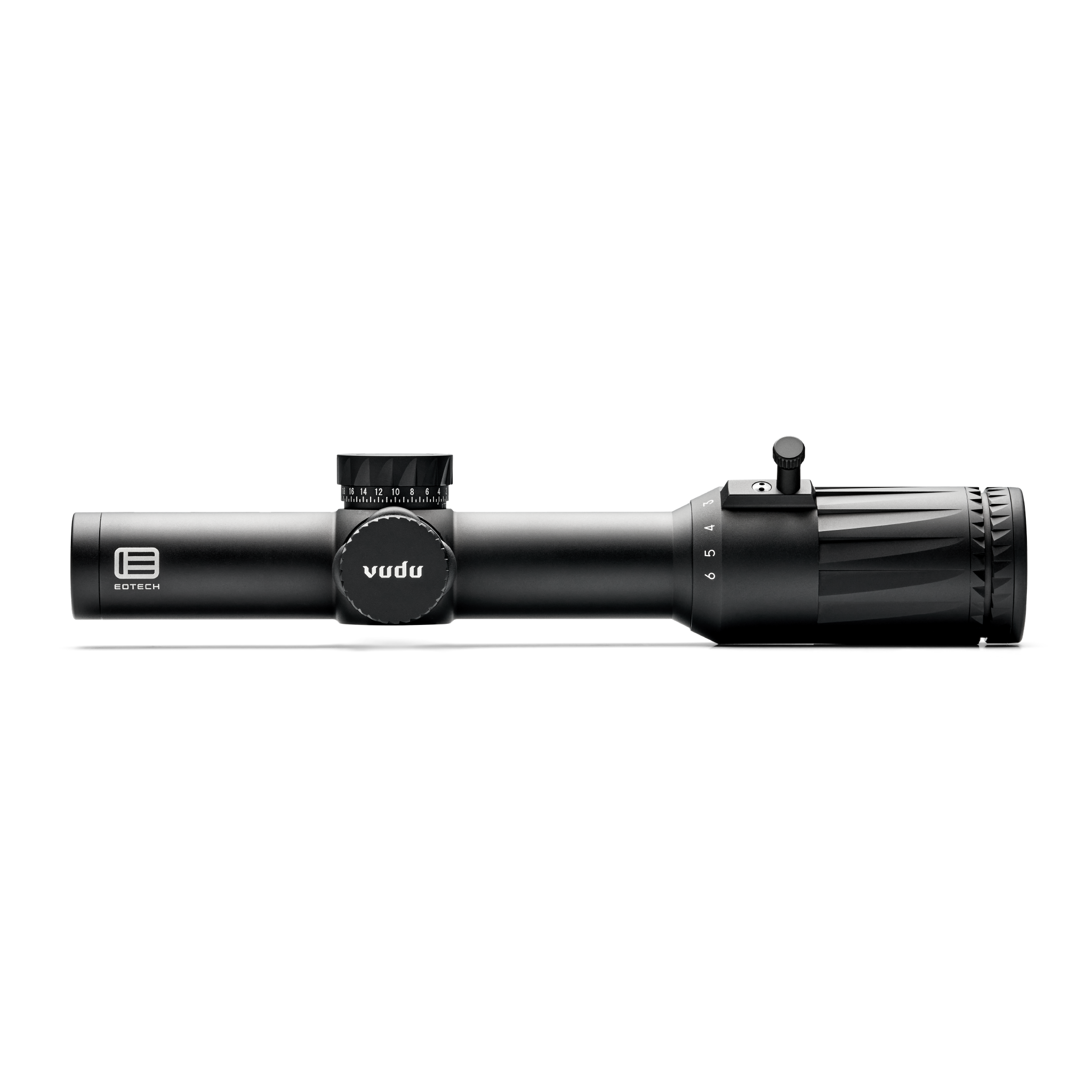 Black EOTECH Vudu rifle scope on a white background