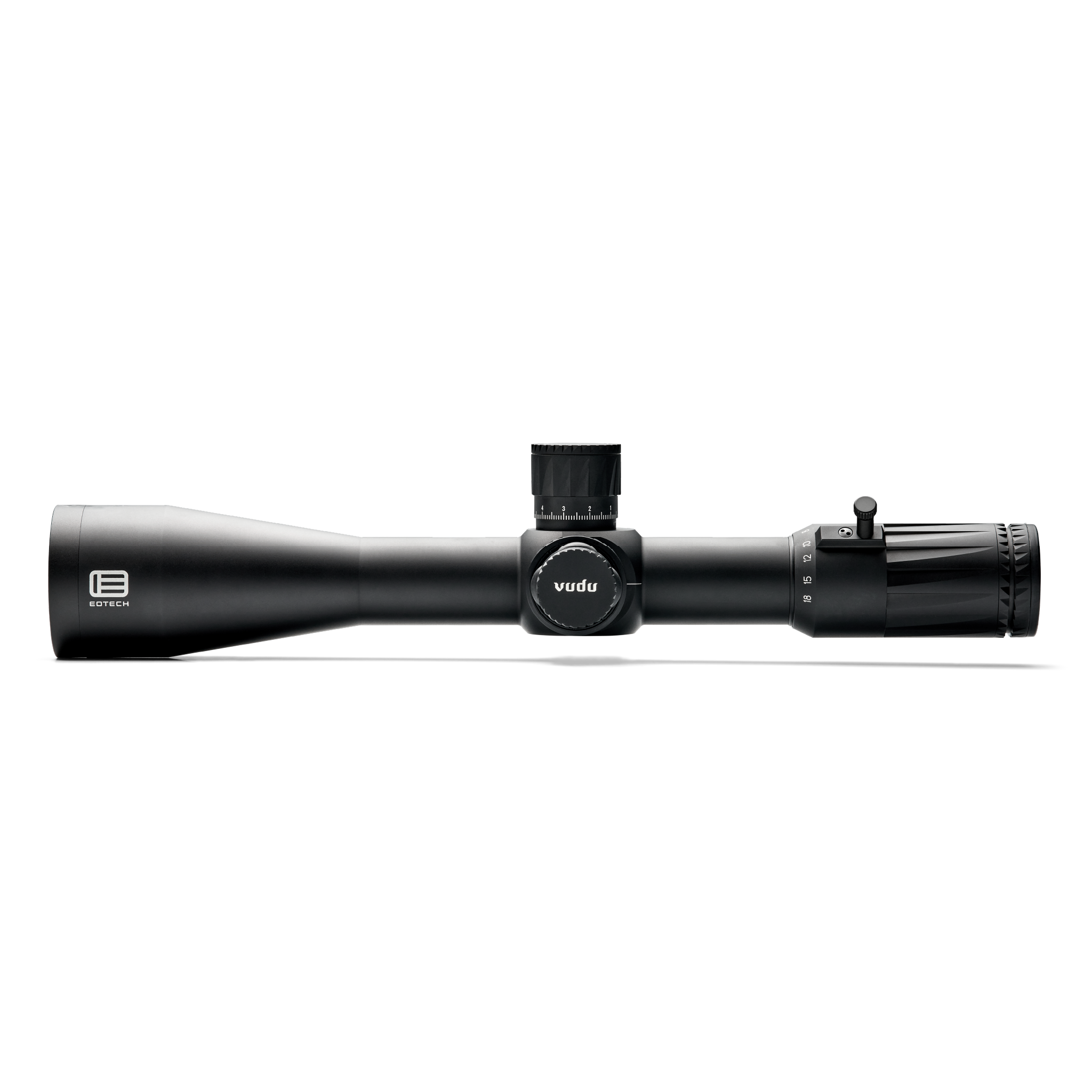 Black EOTECH Vudu rifle scope on a white background