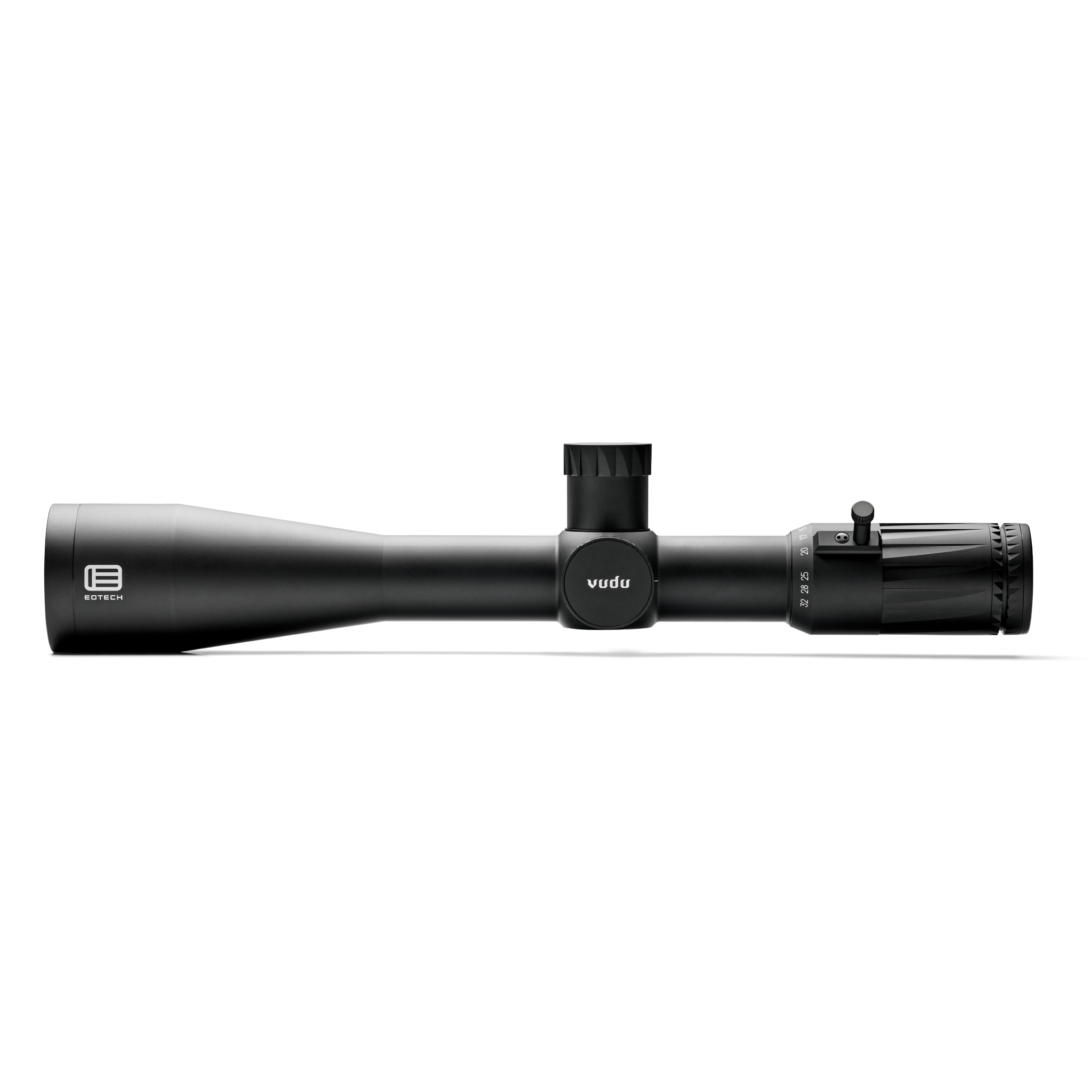 Vudu Black riflescope on a white background