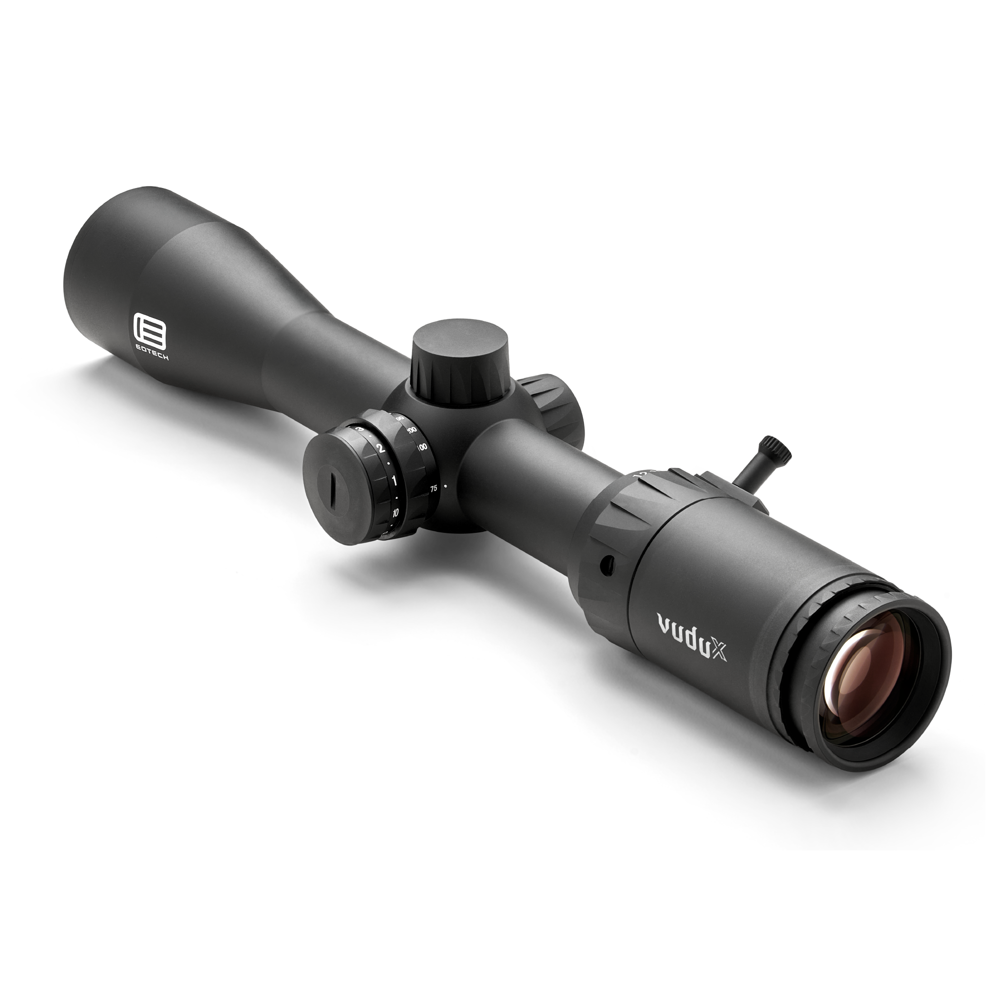 Vudu Black riflescope on a white background