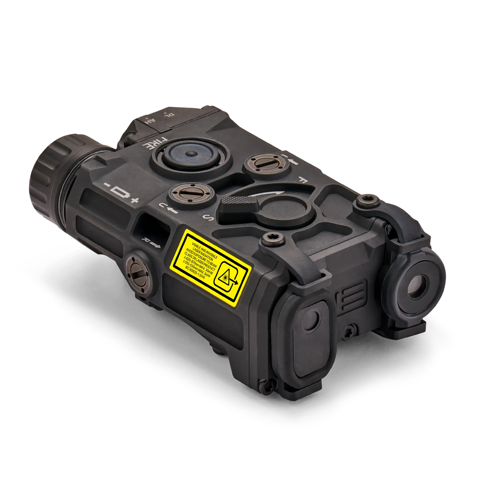 EOTECH OGL C in black, right front angle with caps on