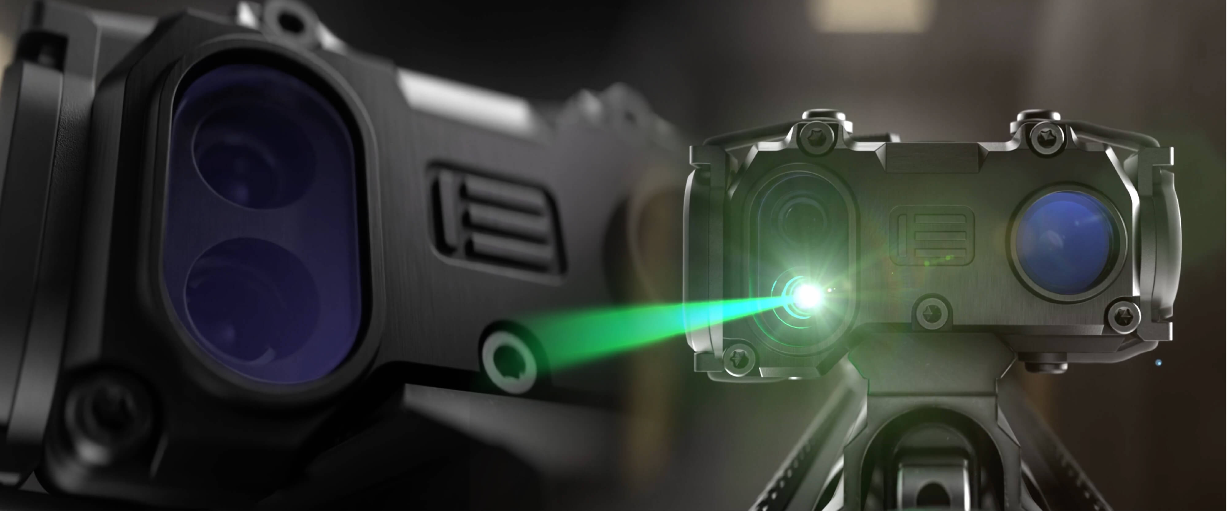 OGL C with green visible aim laser shooting out
