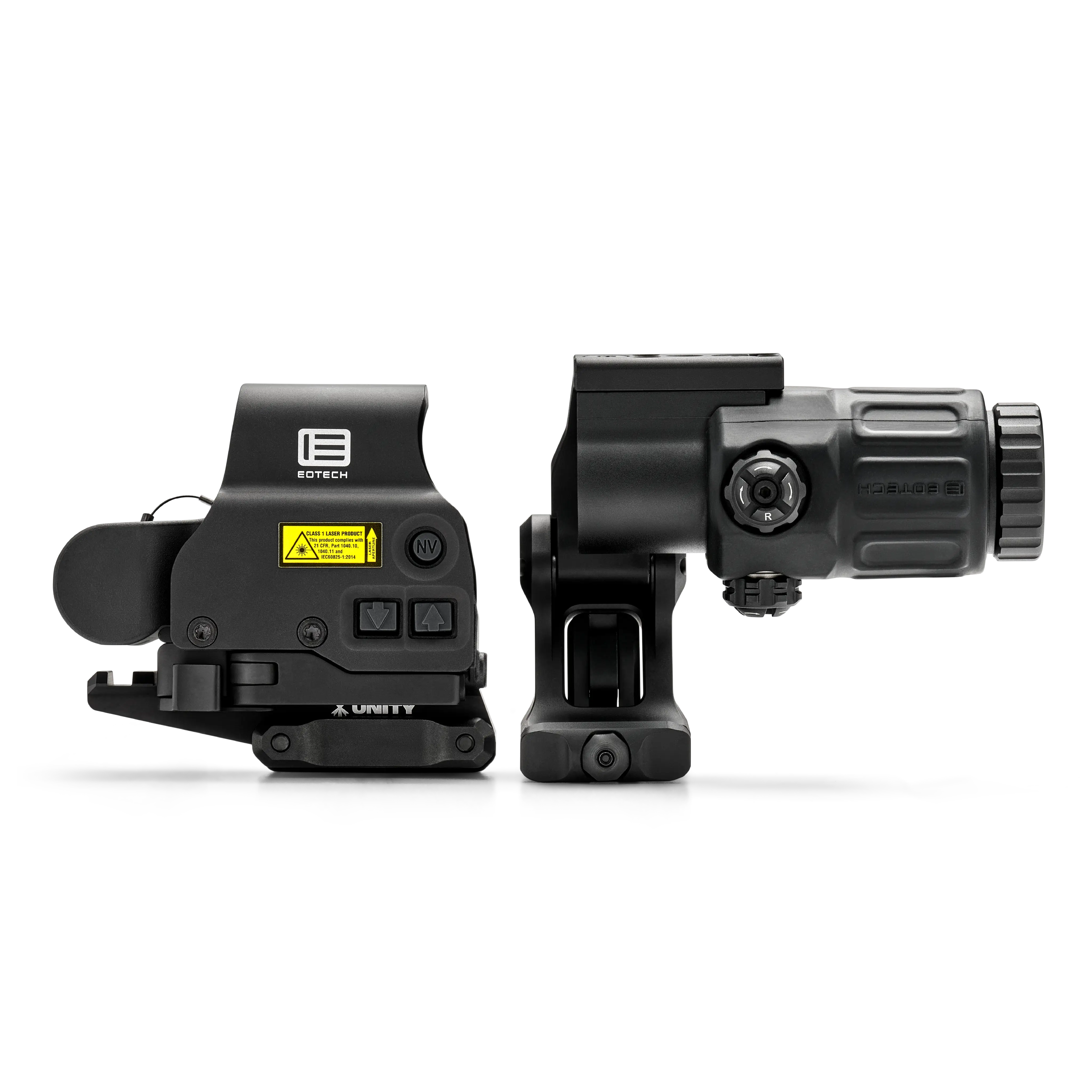 EOTECH HHS Unity Black Left side angle, magnifier UP#color_black