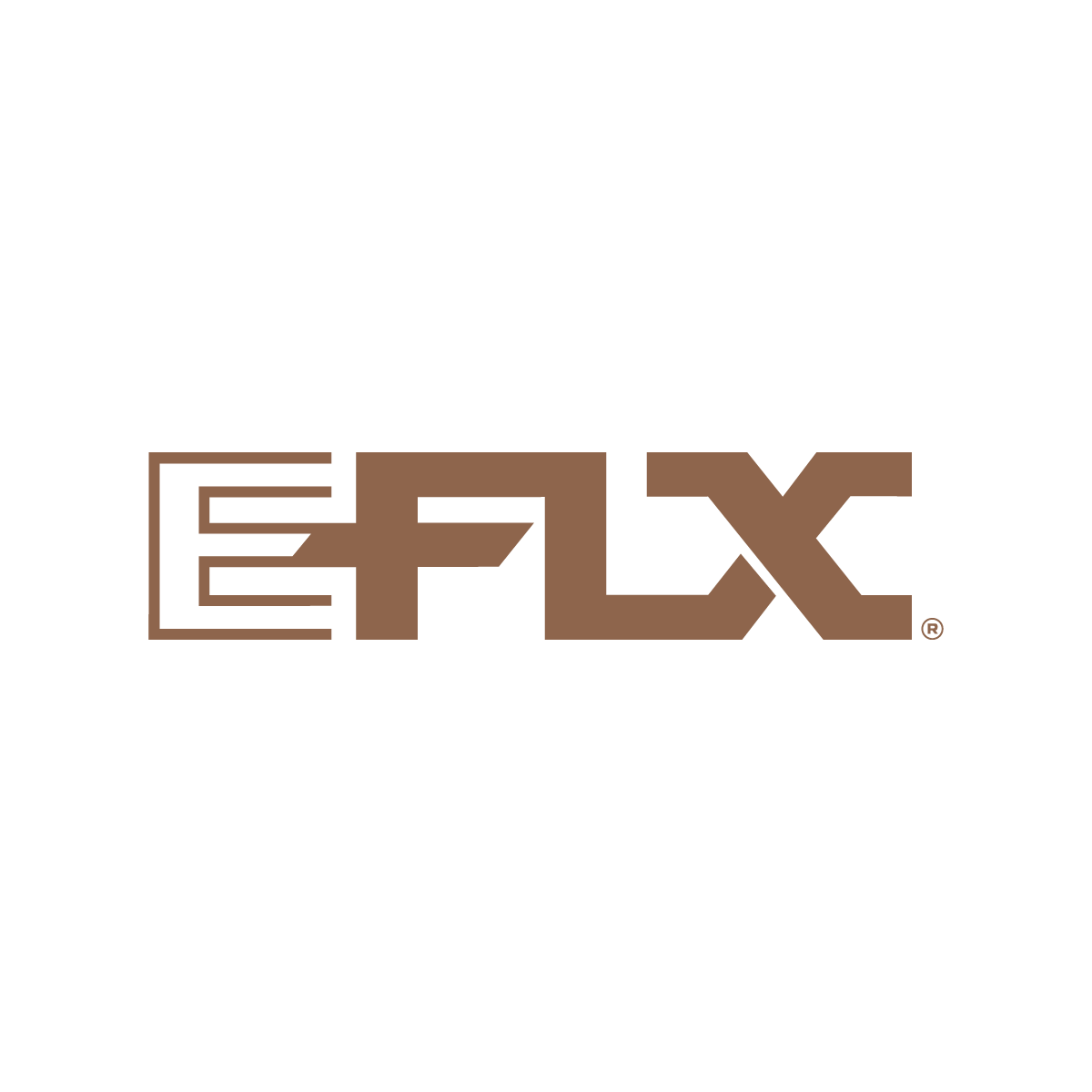 EFLX logo in Copper on a white background
