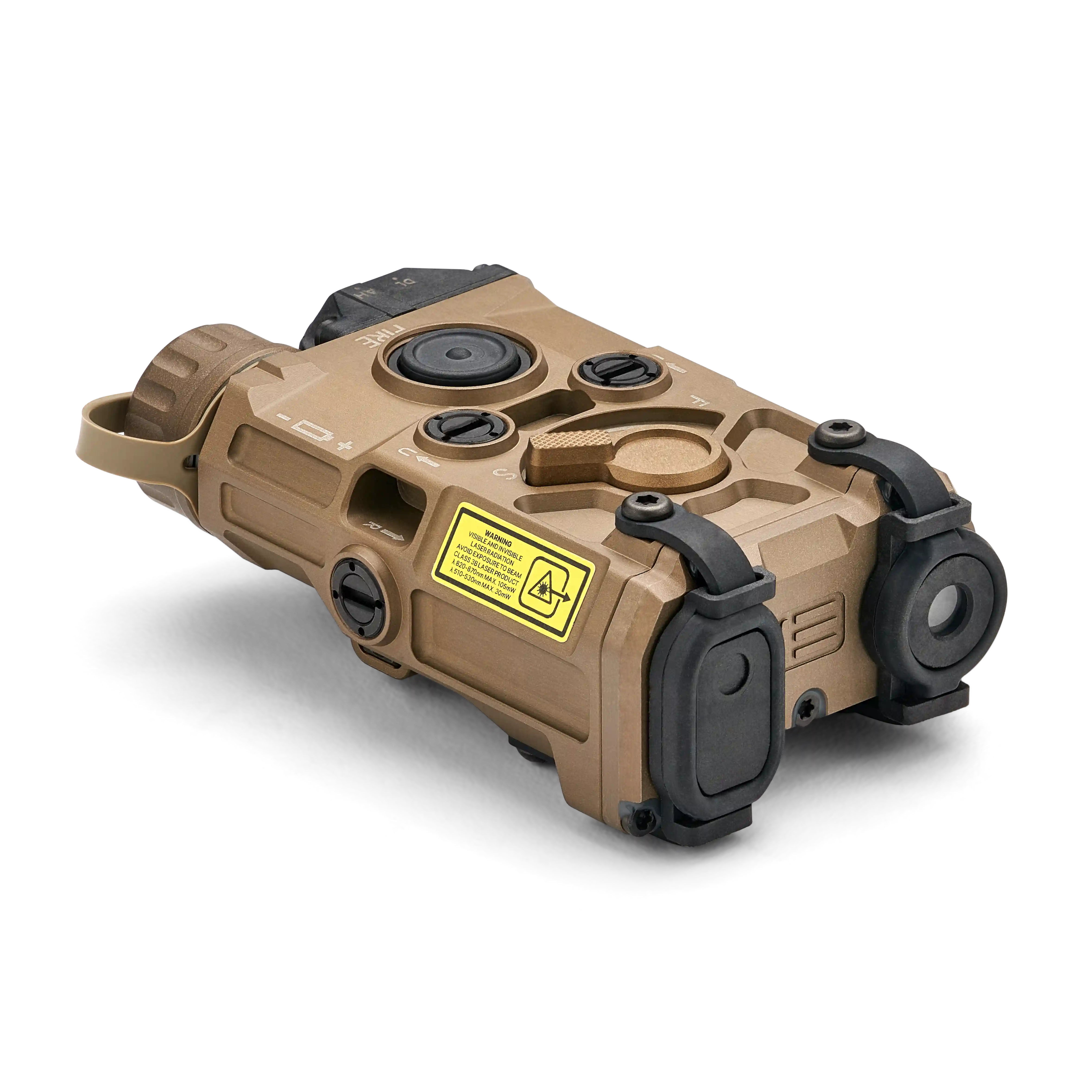 Tan EOTECH OGL On Gun Laser on white background.