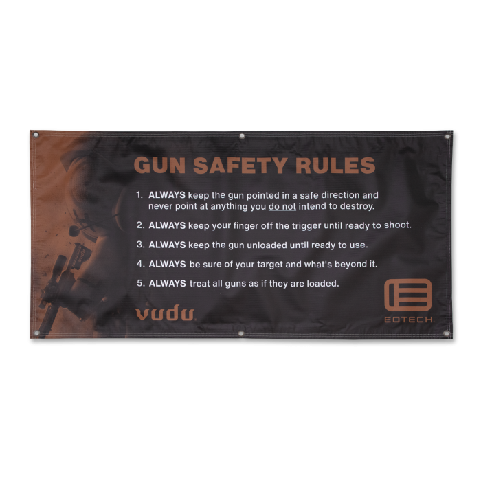 Firearm Safety Rules Vinyl Banner
