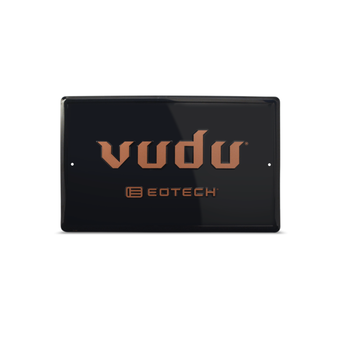 Vudu Logo Embossed Metal Sign