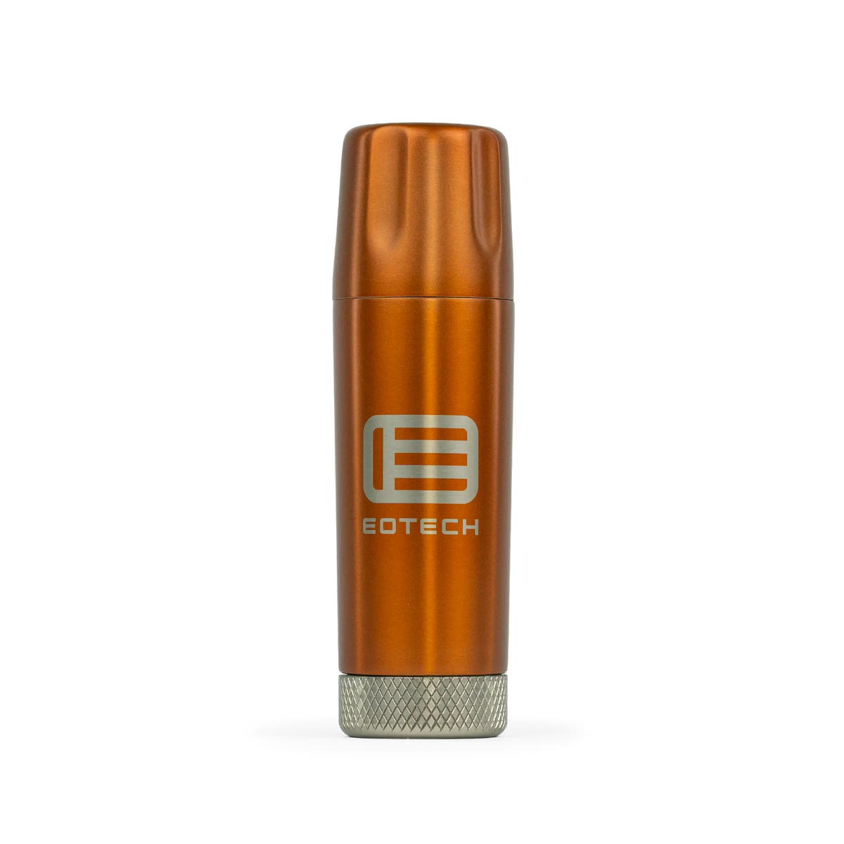High Camp Flask copper flask with EOTECH logo on it
