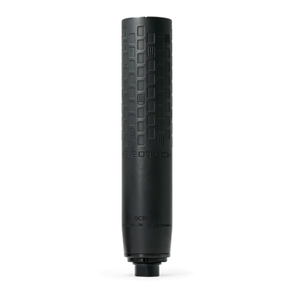 Black DCBL EOTECH Suppressors with geometric pattern on a white background.