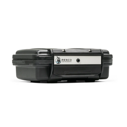 Black Resco instrument case on a white background
