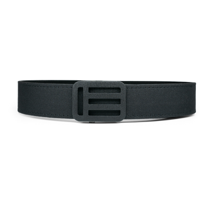 Black nexbelt belt with a black EOTECH metal buckle on a white background