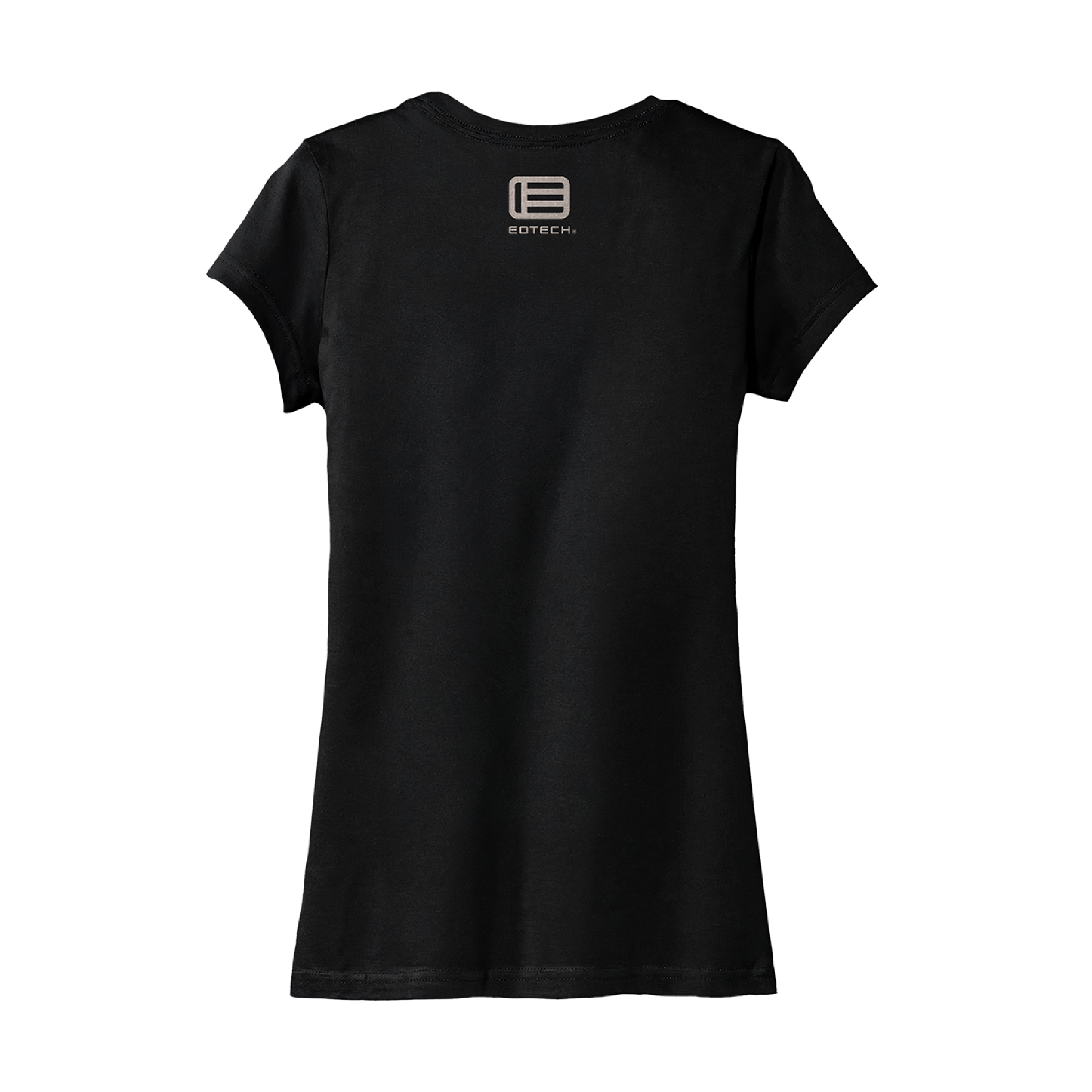 Black t-shirt with Eotech logo on a white background