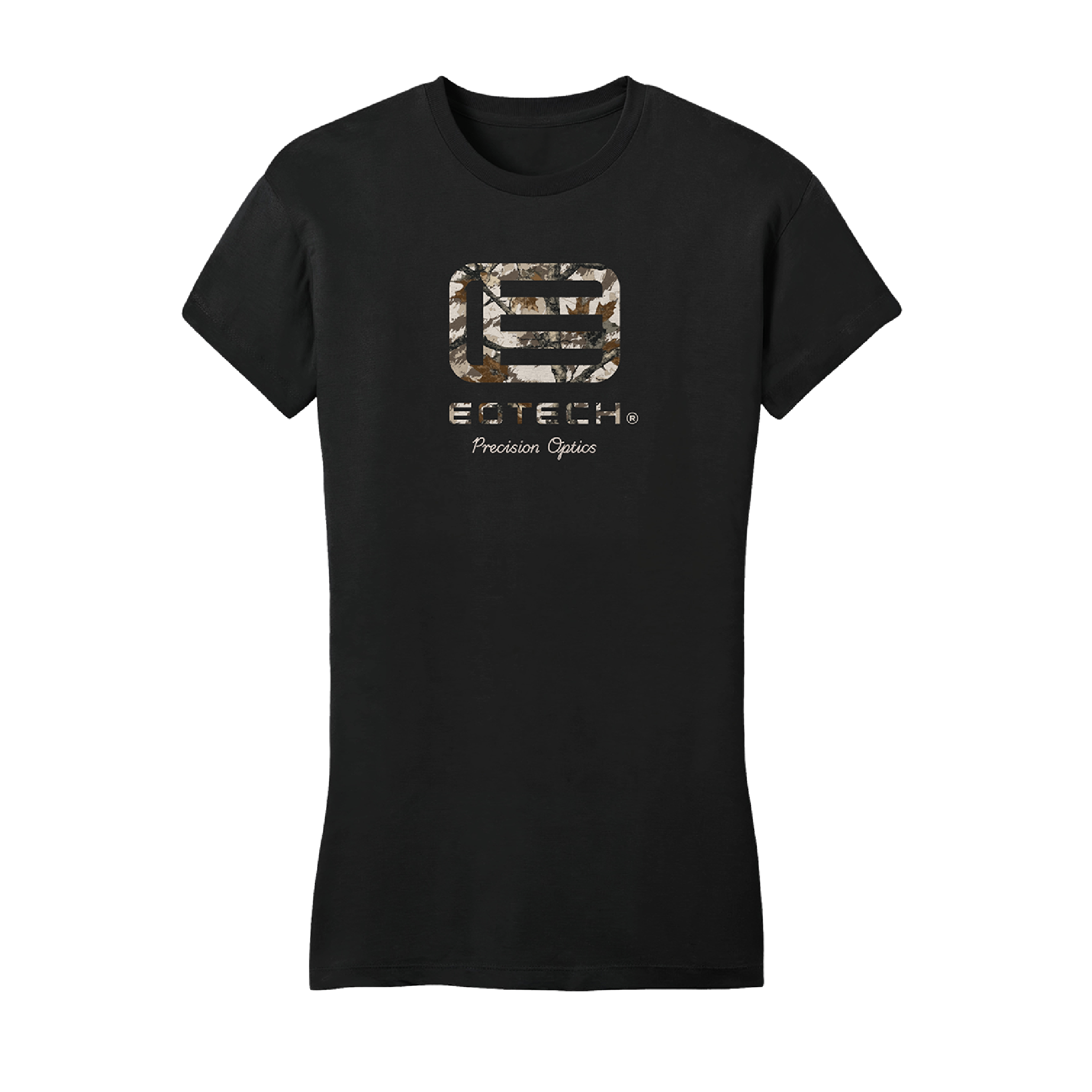 Black t-shirt with Eotech logo on a white background