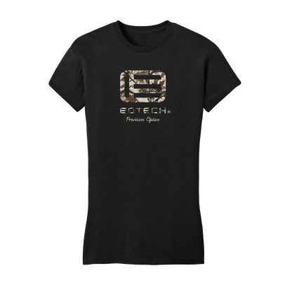 Black t-shirt with Eotech logo on a white background