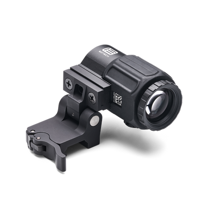 Black EOTECH G43 magnifier switch to the side  on a white background