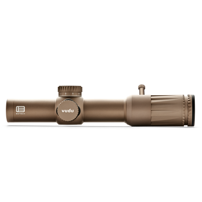 Vudu Tan riflescope on a white background