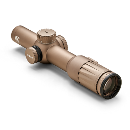 Vudu Tan riflescope on a white background