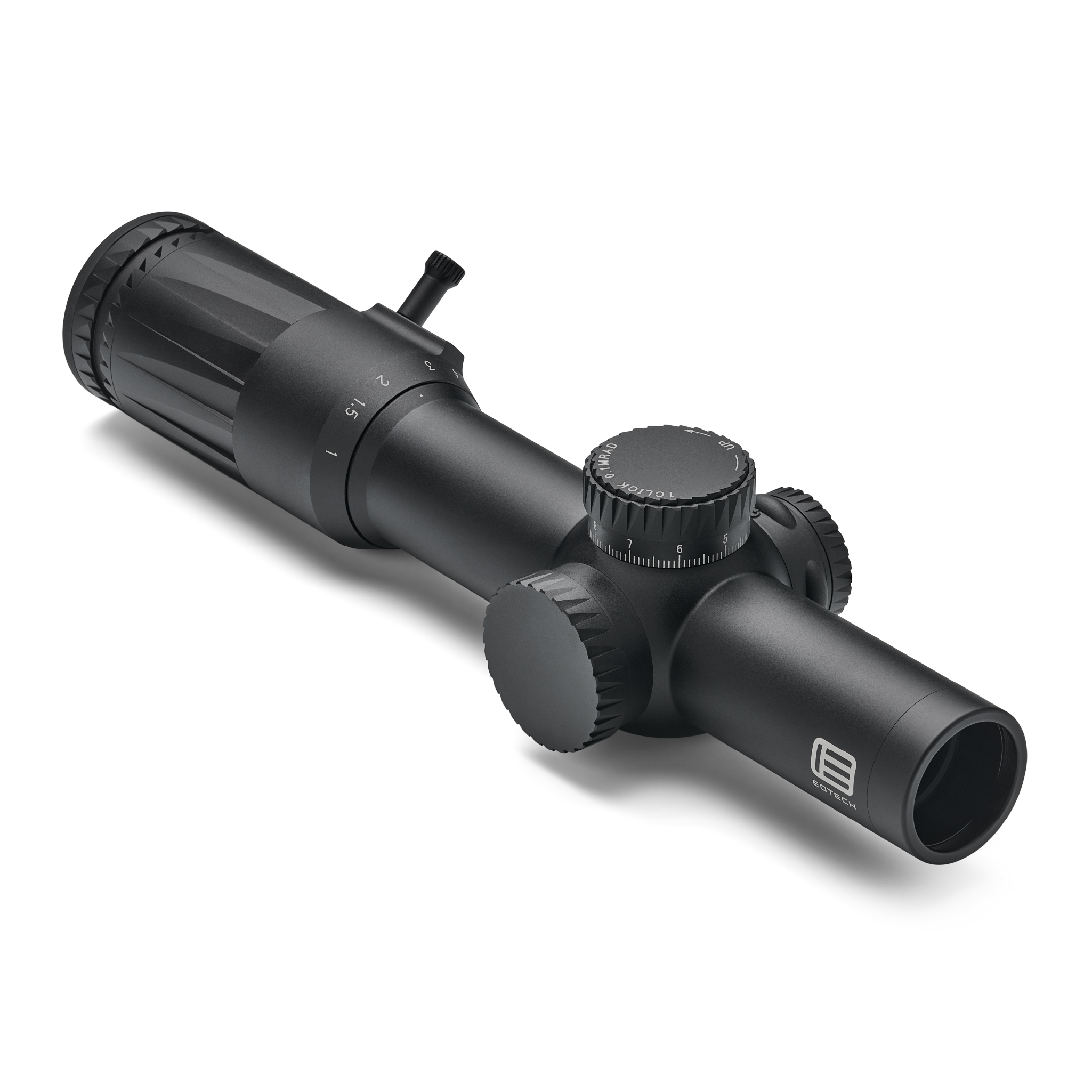 Vudu Black riflescope on a white background