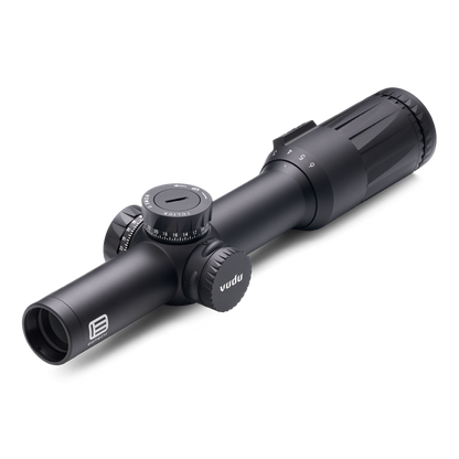 Black EOTECH Vudu rifle scope on a white background