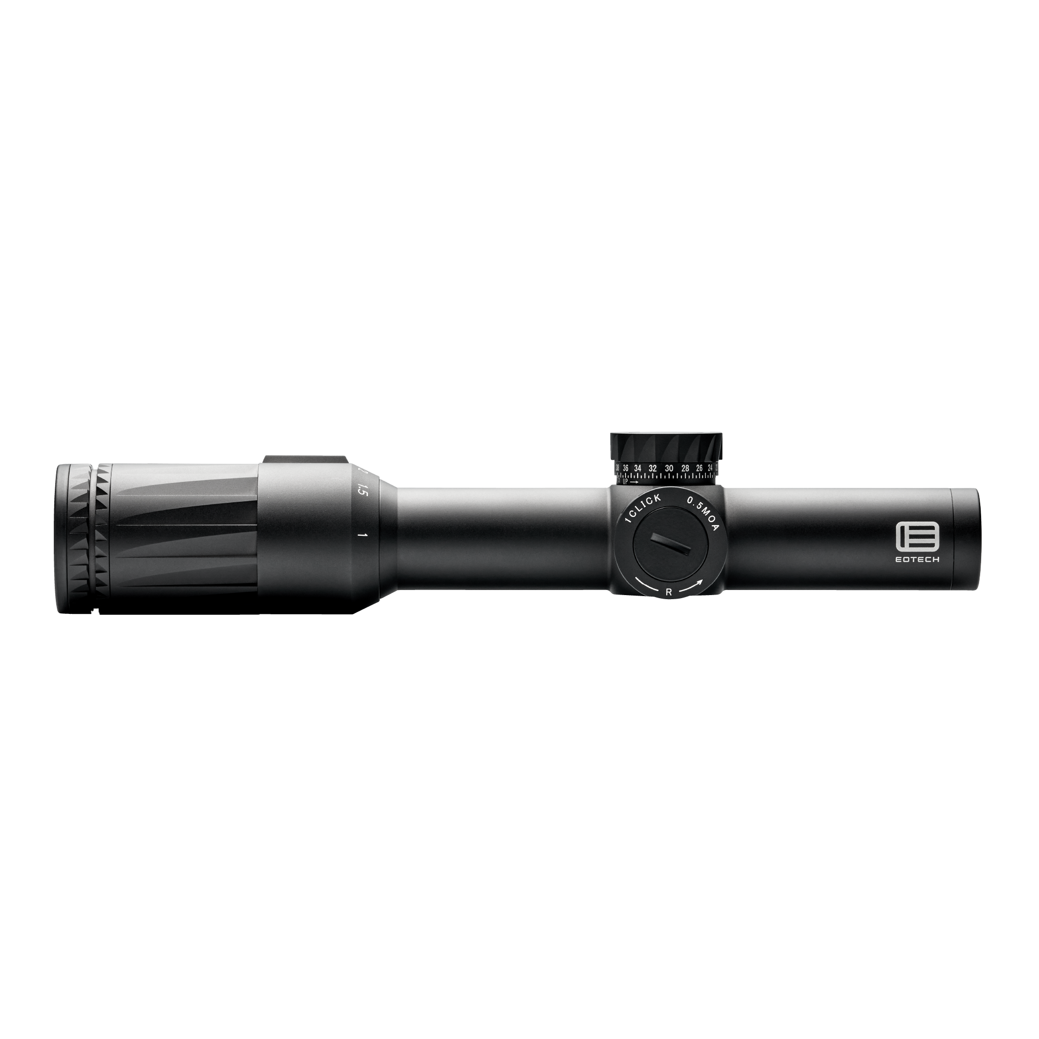 Black EOTECH Vudu rifle scope on a white background