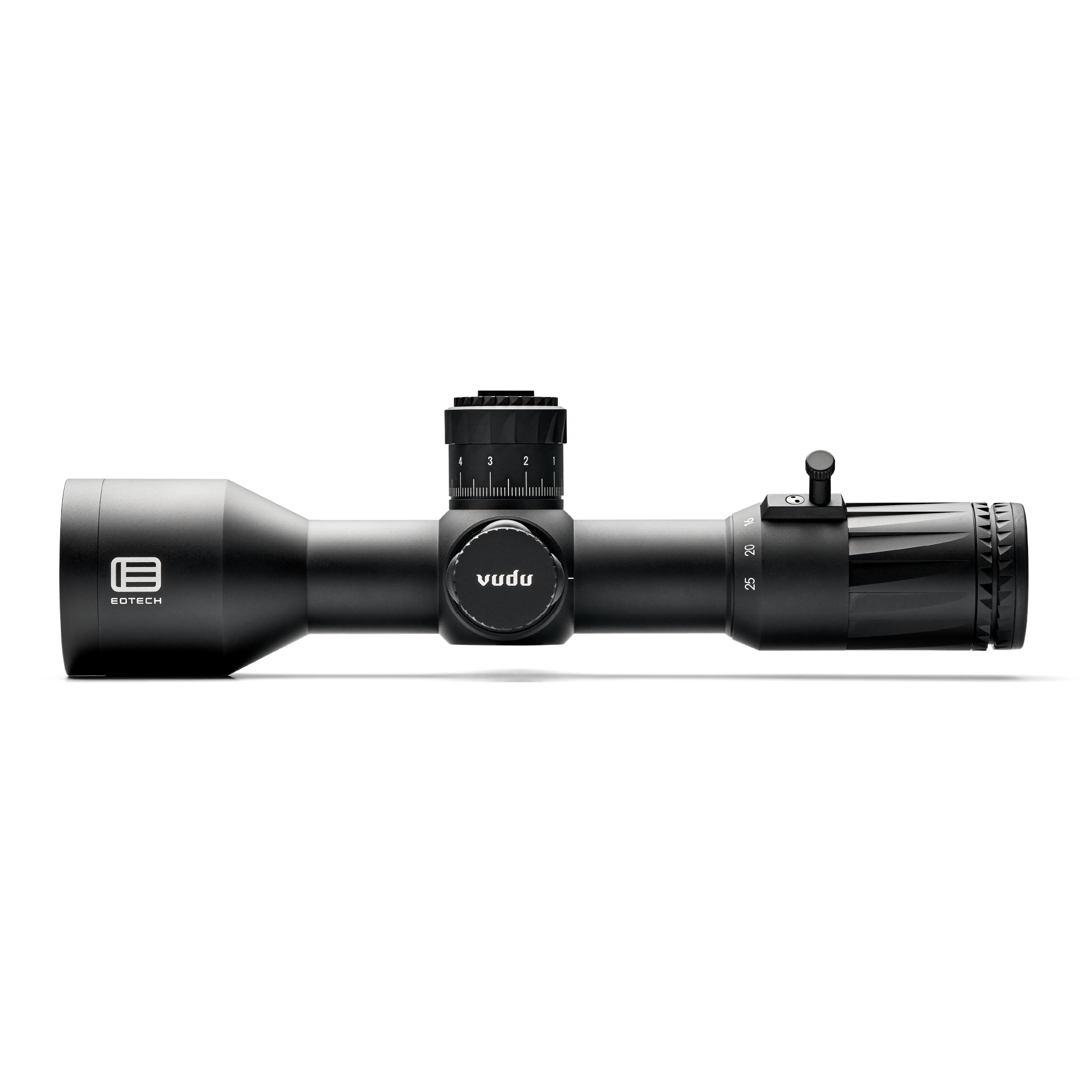 Vudu Black riflescope on a white background