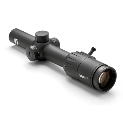 Vudu Black riflescope on a white background