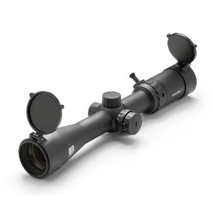 Vudu Black riflescope on a white background