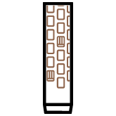 Outline icon of a DCBL suppressor