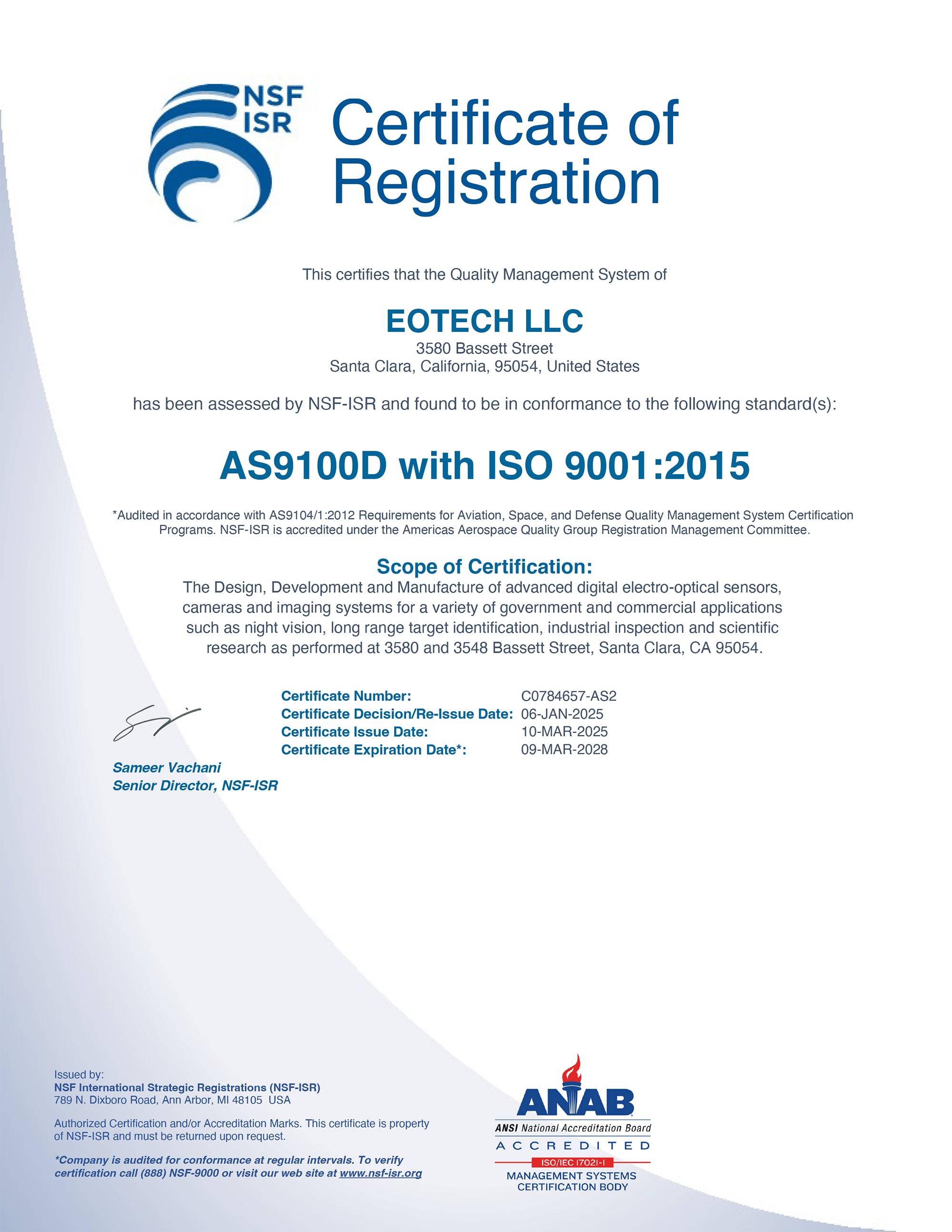 EOTECH_AS9100D_ISO_9001-2015 Certificate of Registration