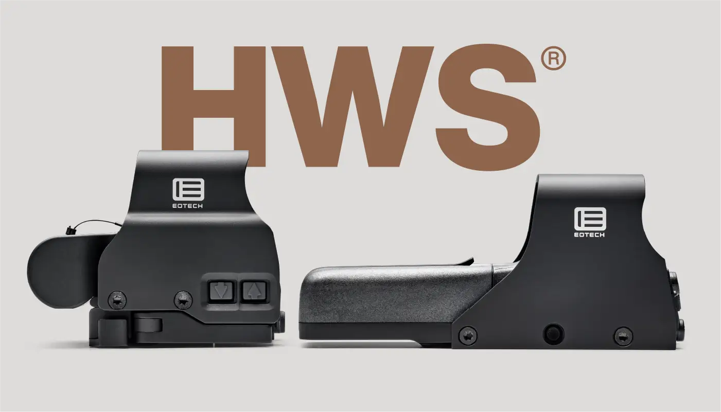 EOTECH EXPS and 512 HWS Optics black on grey background