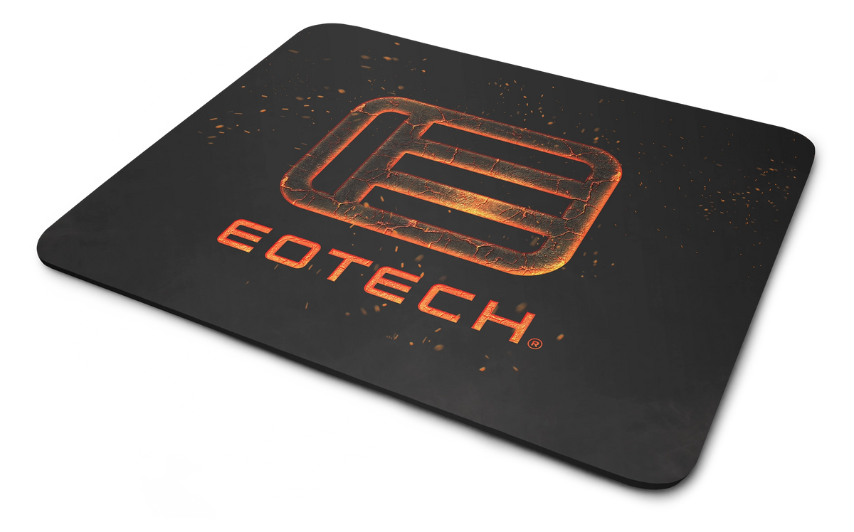 Mousepad featuring glowing-burning EOTECH Logo