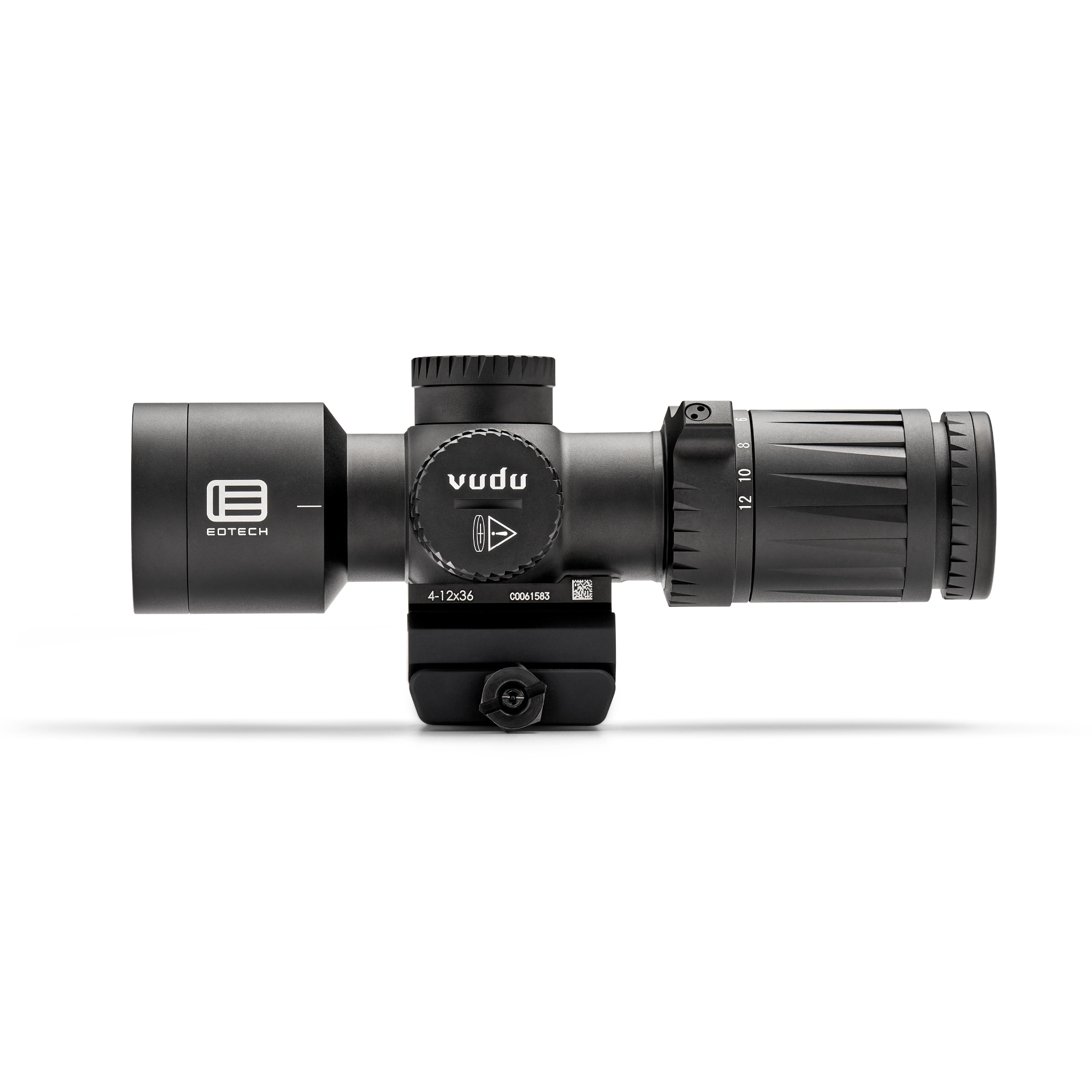 Vudu 4-12 riflescope with EOTECH logo on a white background left side