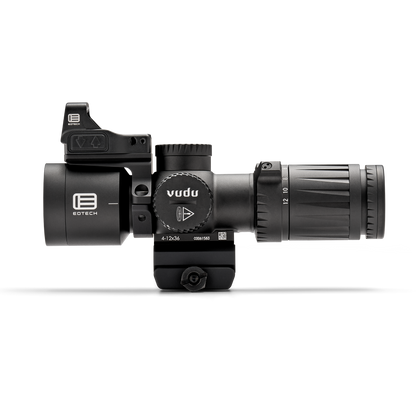 Vudu 4-12 riflescope with EOTECH logo on a white background left side with EFLX