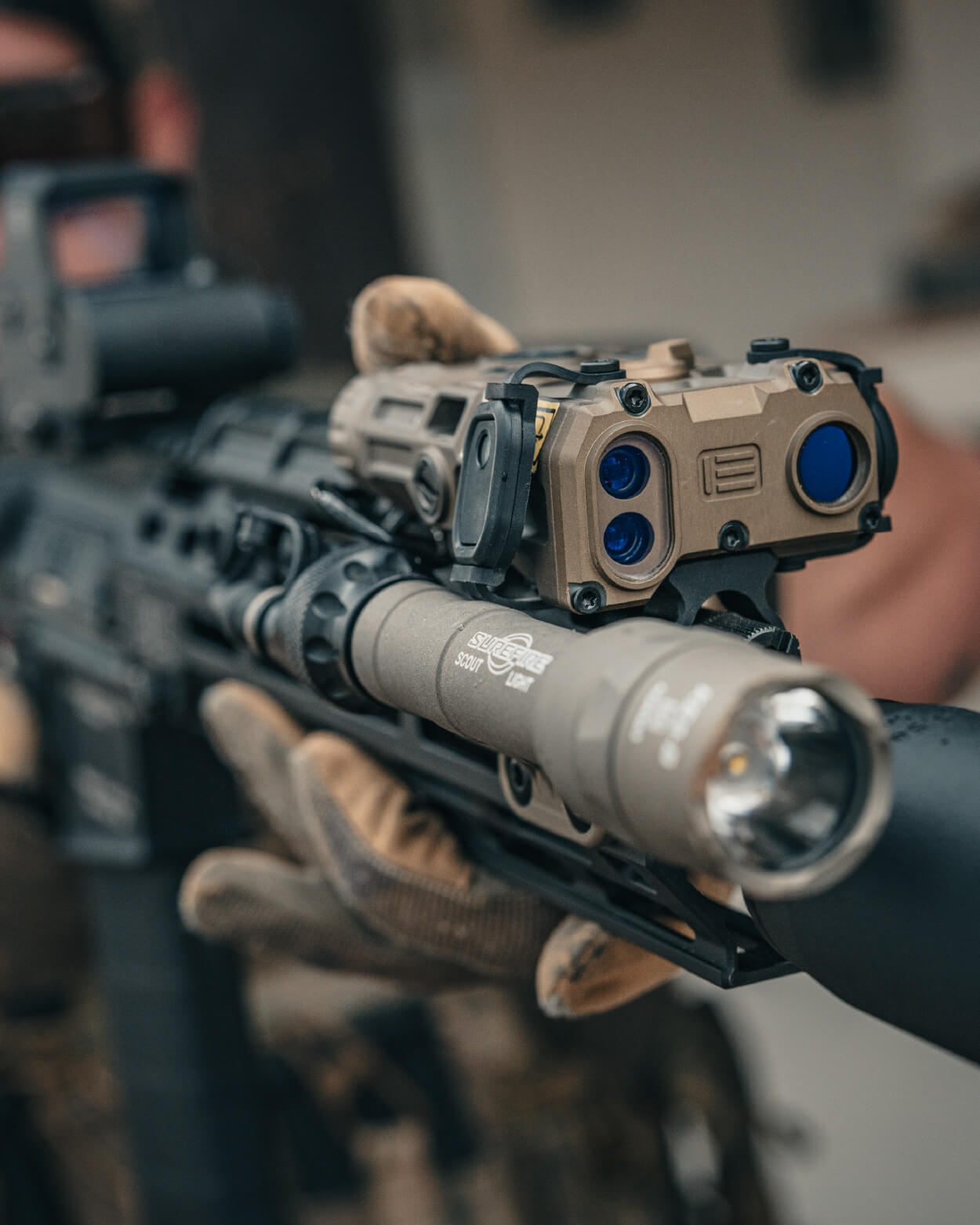 OGL on a gun closeup