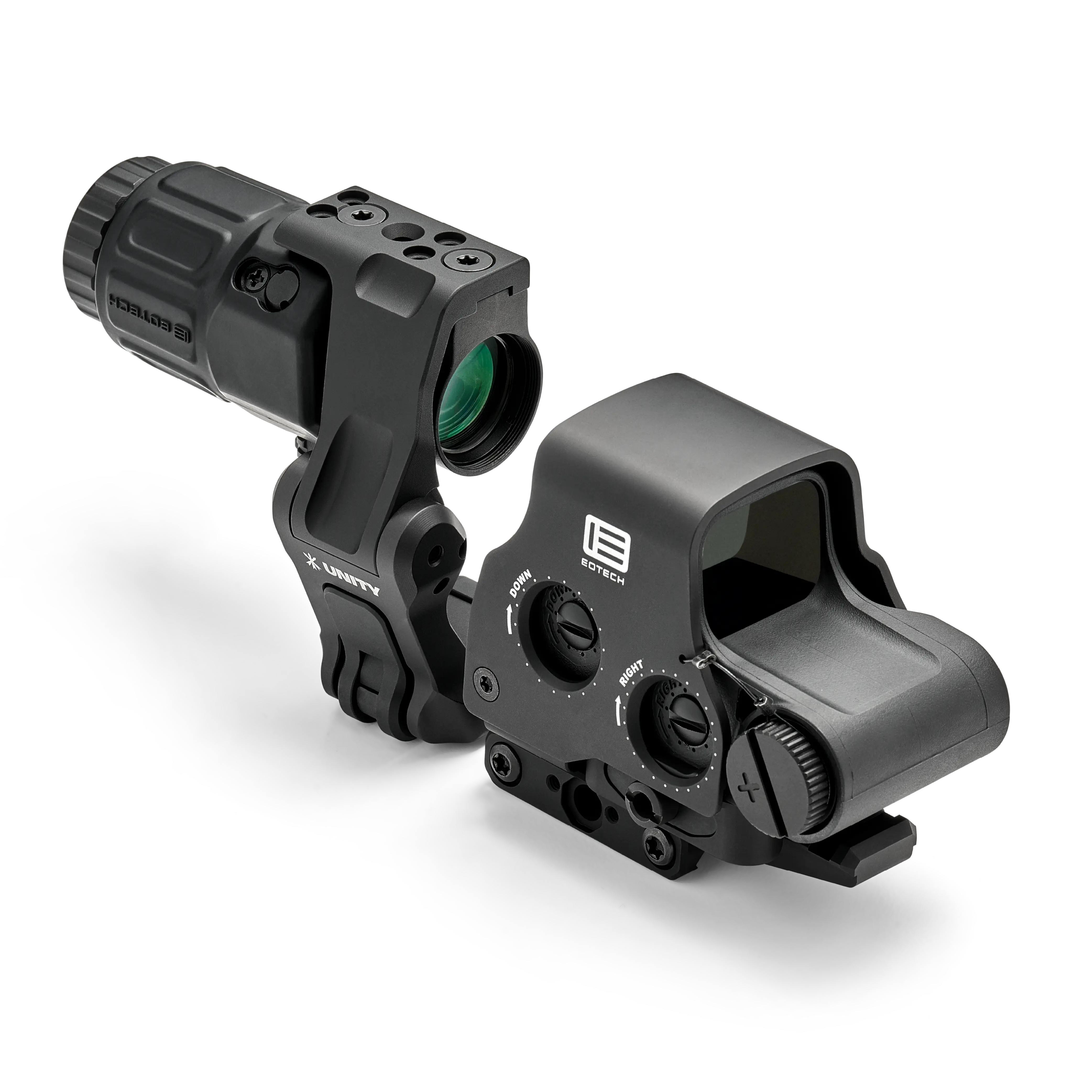EOTECH HHS Unity Black Front Right angle Magnifier up