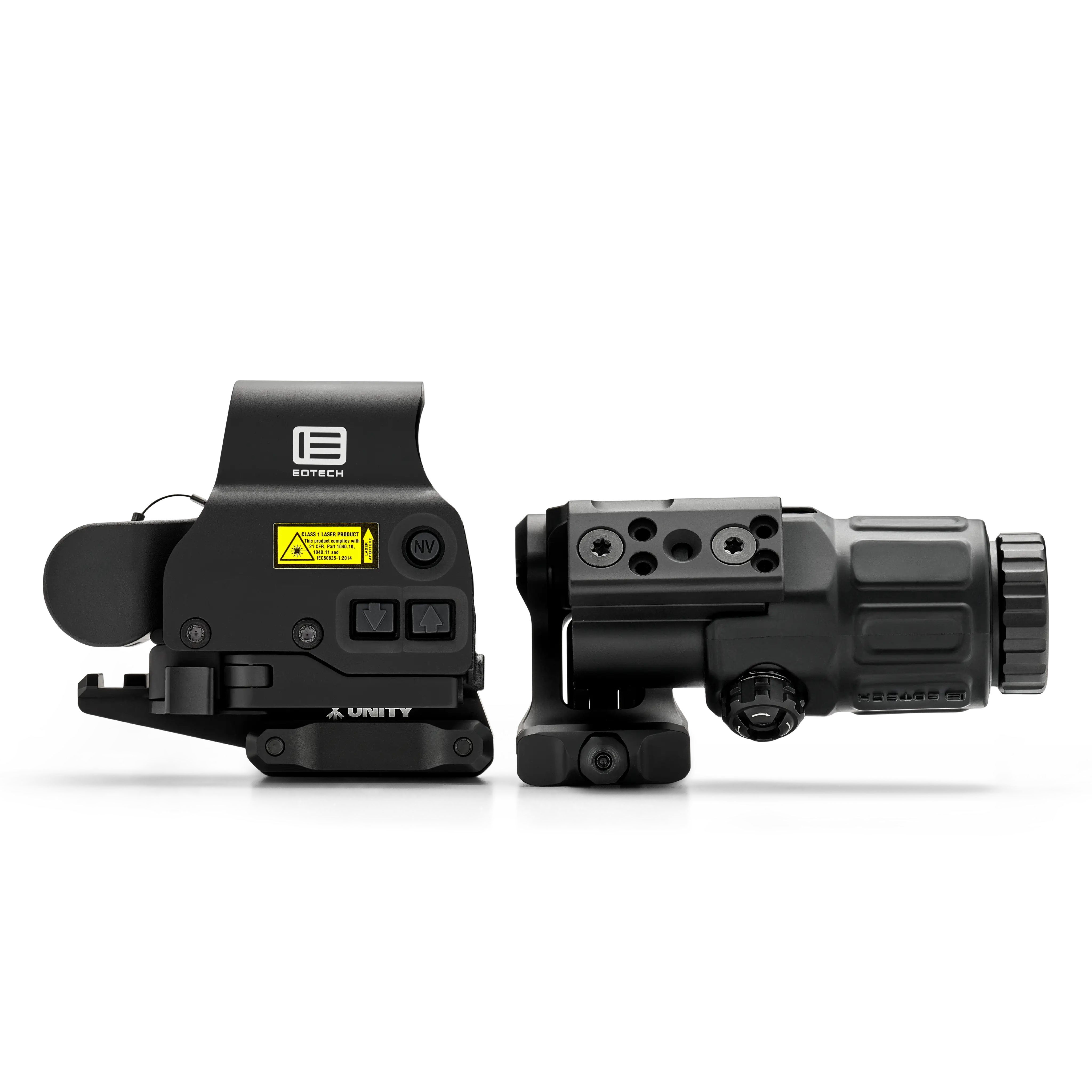 EOTECH HHS Unity Black Left side angle with magnifier down