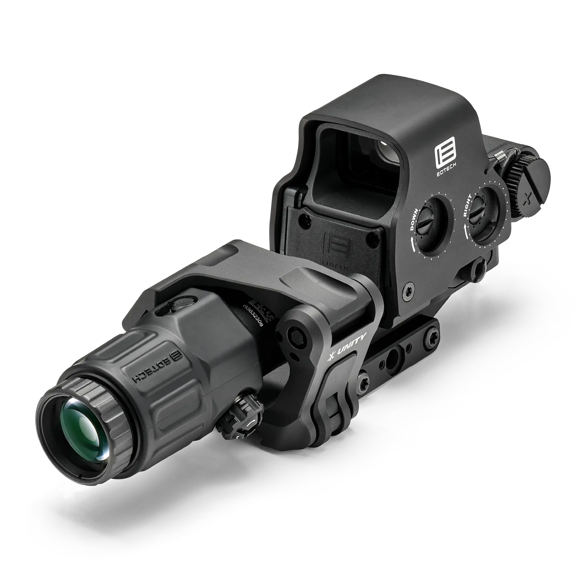 EOTECH HHS Unity Black Right rear angle with magnifier down