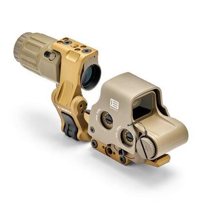 EOTECH HHS Unity Tan front rear angle with magnifier down