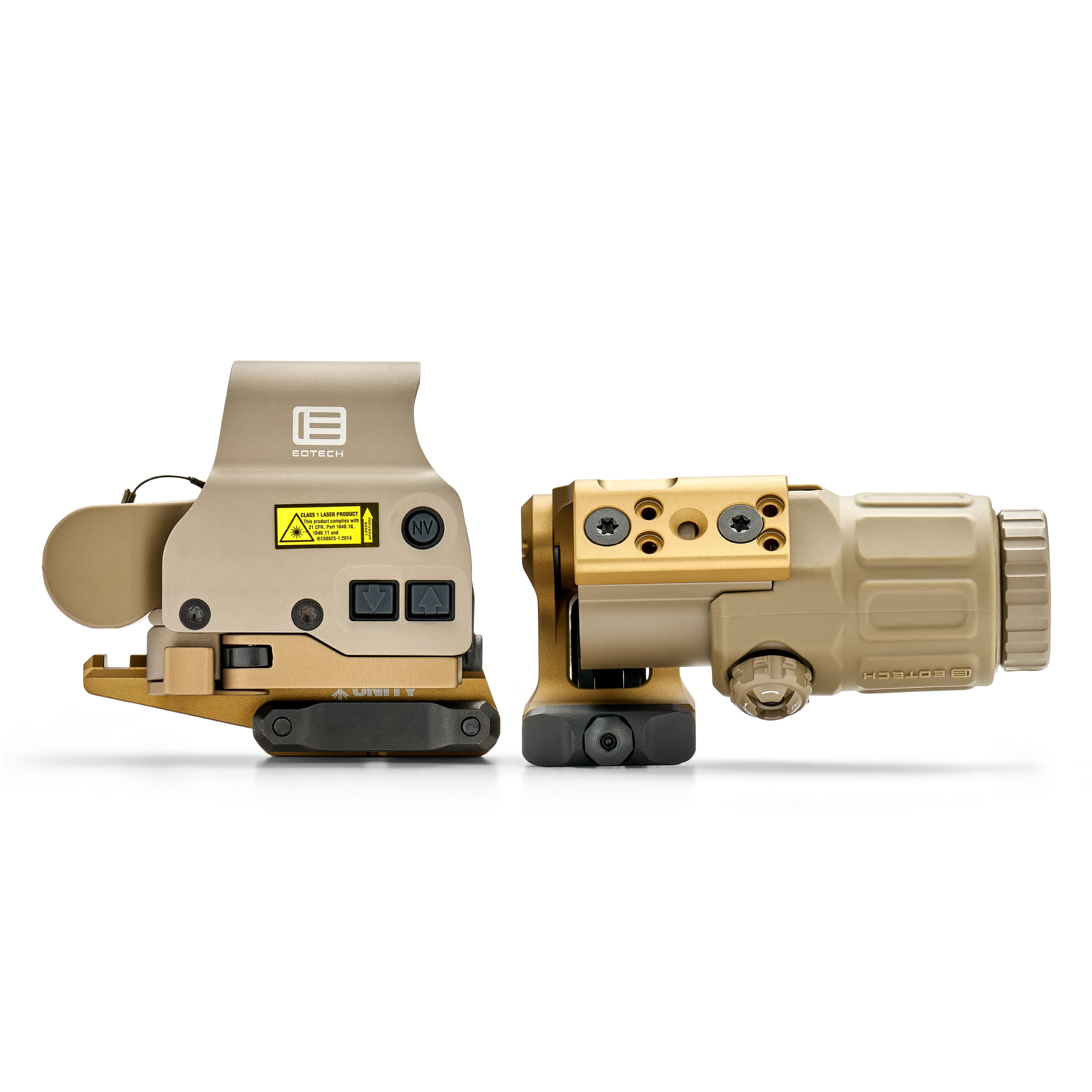 EOTECH HHS Unity Tan left side angle with magnifier down