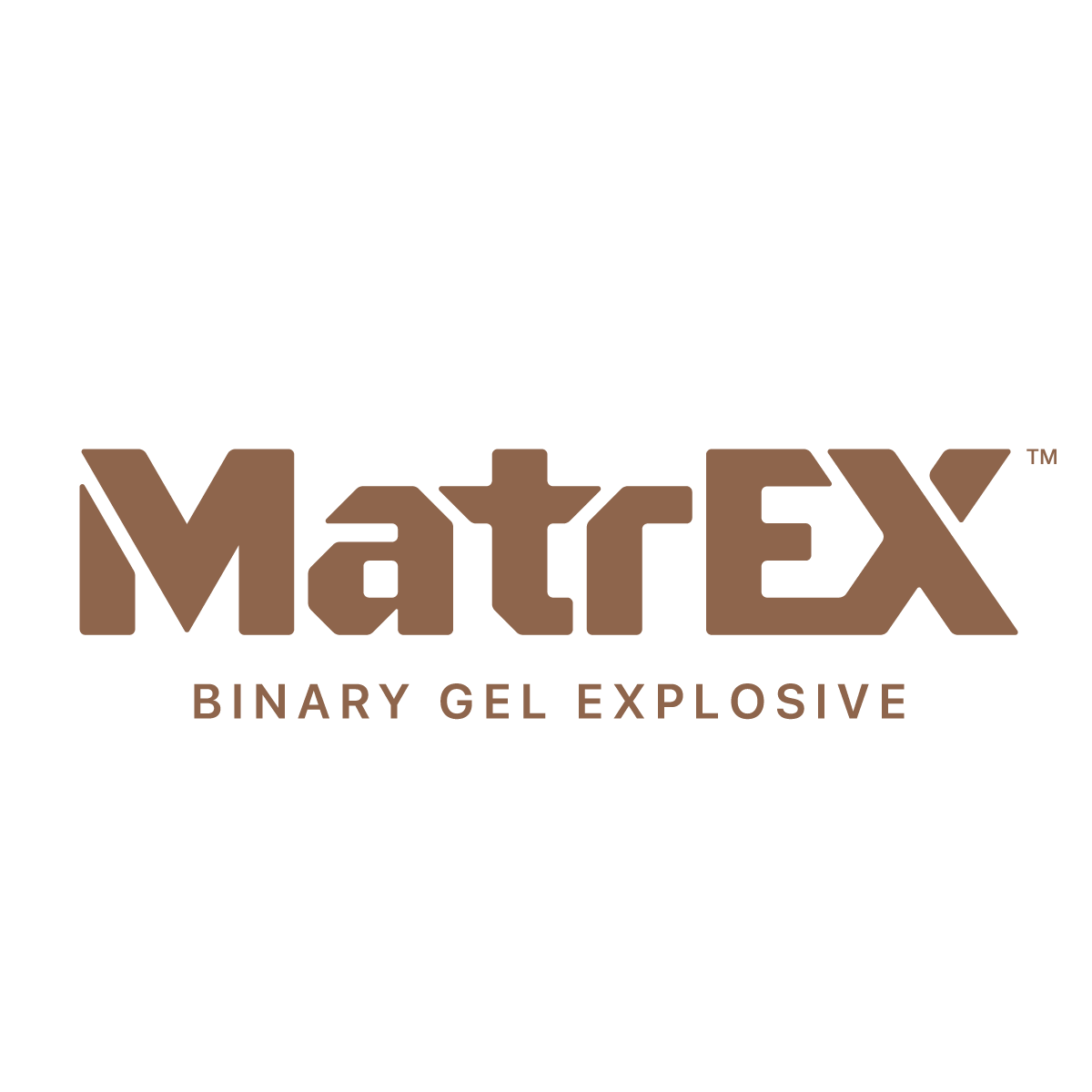 MatrEX binary gel explosive logo on a white background