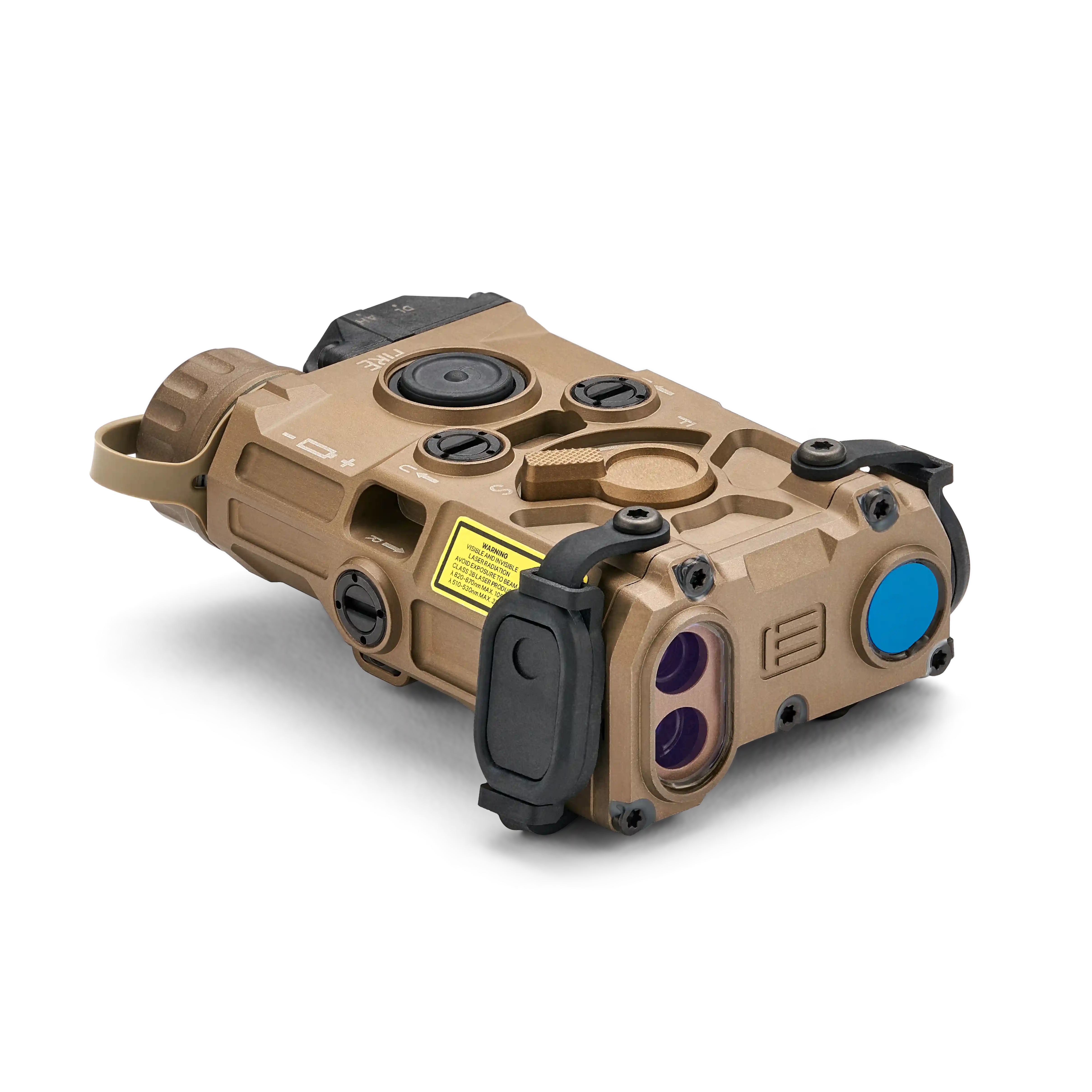 Tan EOTECH OGL On Gun Laser on white background.