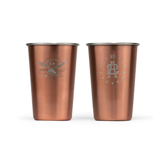 Copper Plated Pint Glass Set