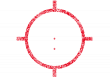 EOTECH HWS Red speed ring reticle with two dot on a white background
