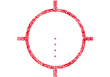EOTECH HWS Red speed ring reticle with four dot on a white background